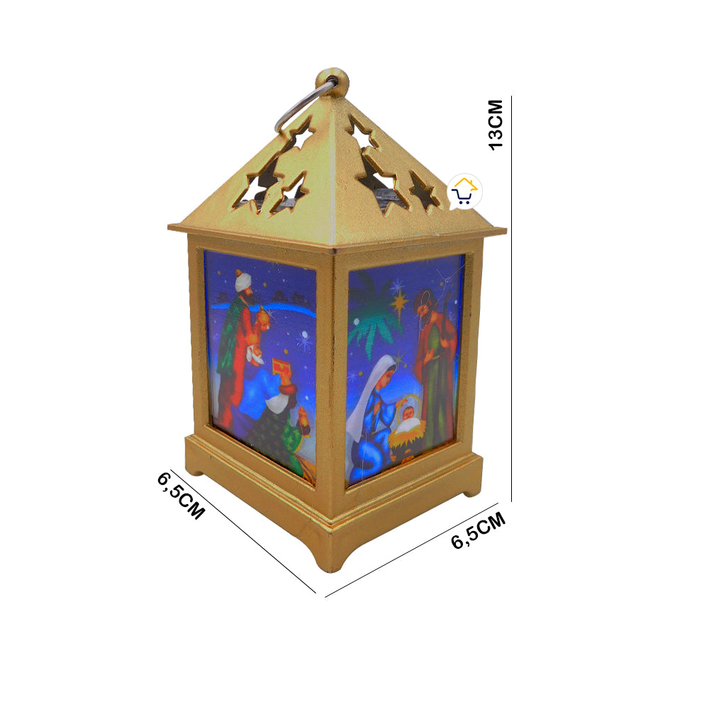 Pesebre Farol Cuadrado Vela
