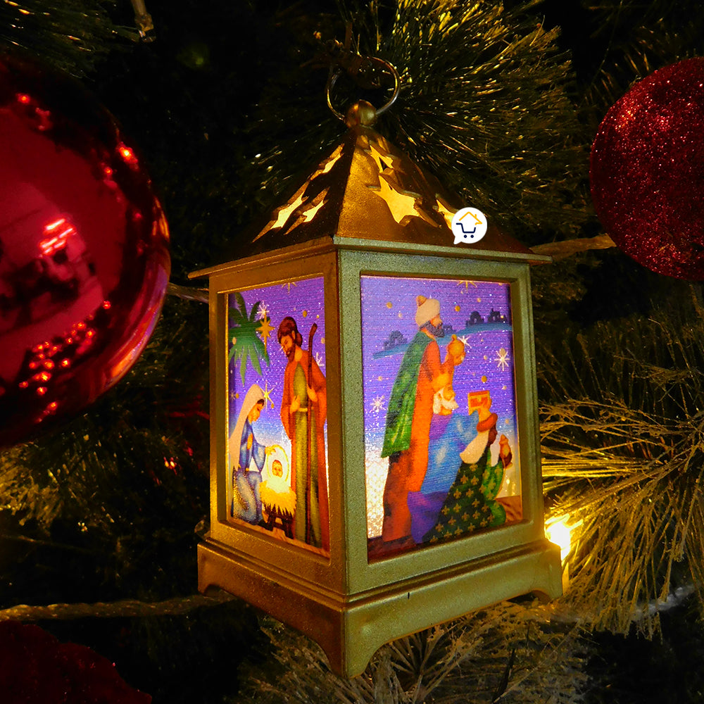 Pesebre Farol Cuadrado Vela