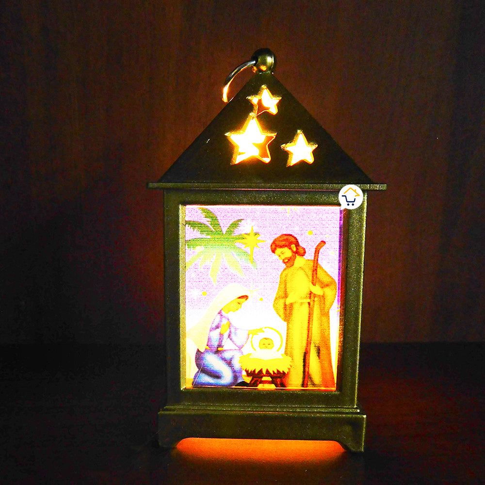 Pesebre Farol Cuadrado Vela