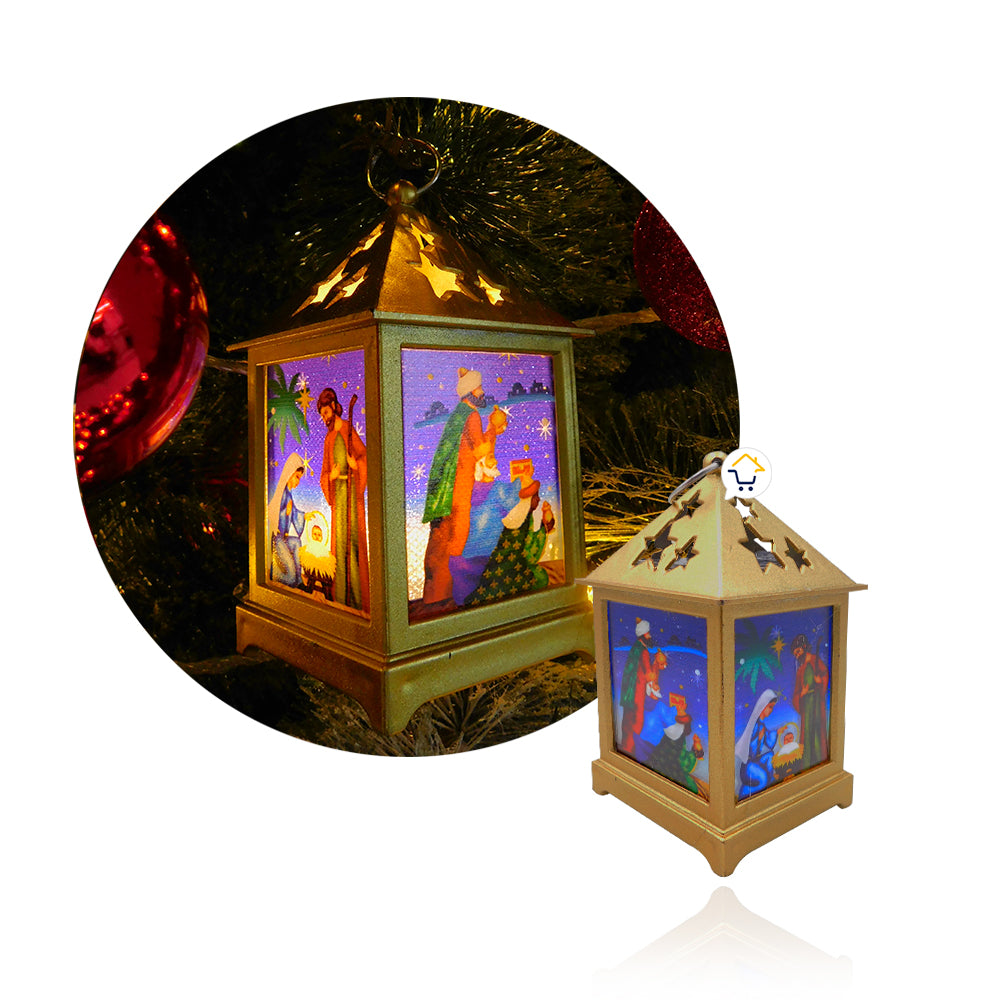 Pesebre Farol Cuadrado Vela