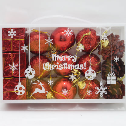 Set Rojo de bolas navideñas + regalos