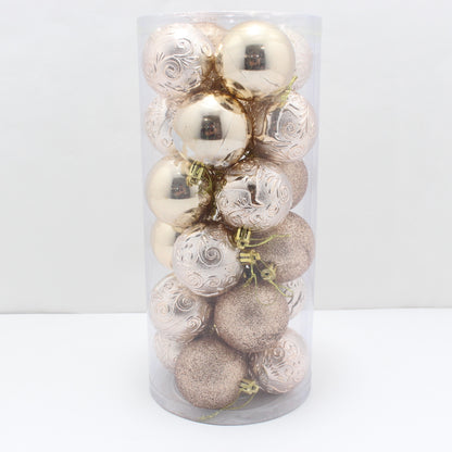 Set bola navideña ocre x 24 unidades