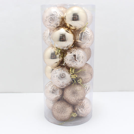 Set bola navideña ocre x 24 unidades