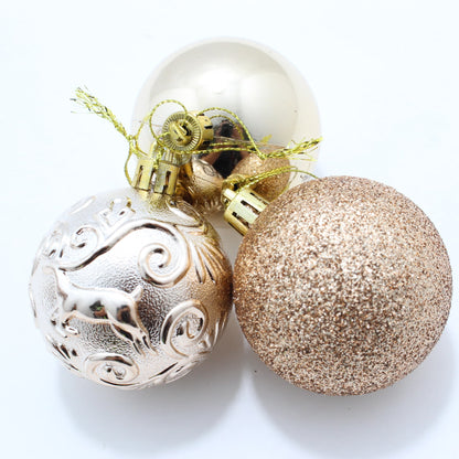 Set bola navideña ocre x 24 unidades