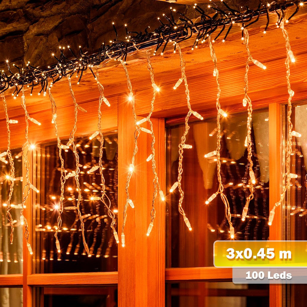 Cortina Led 3Mx45cm 100 Led Navidad 1320