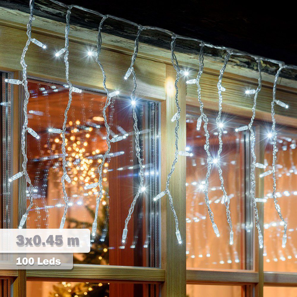 Cortina Led 3Mx45cm 100 Led Navidad 1320