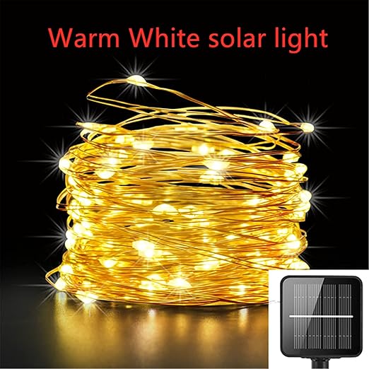 Luces de navidad con panel solar 20 mtr