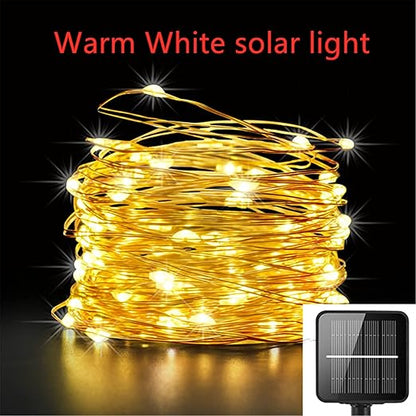 Luces de navidad con panel solar 20 mtr