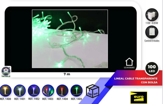 Luces navideñas lineales 7 m