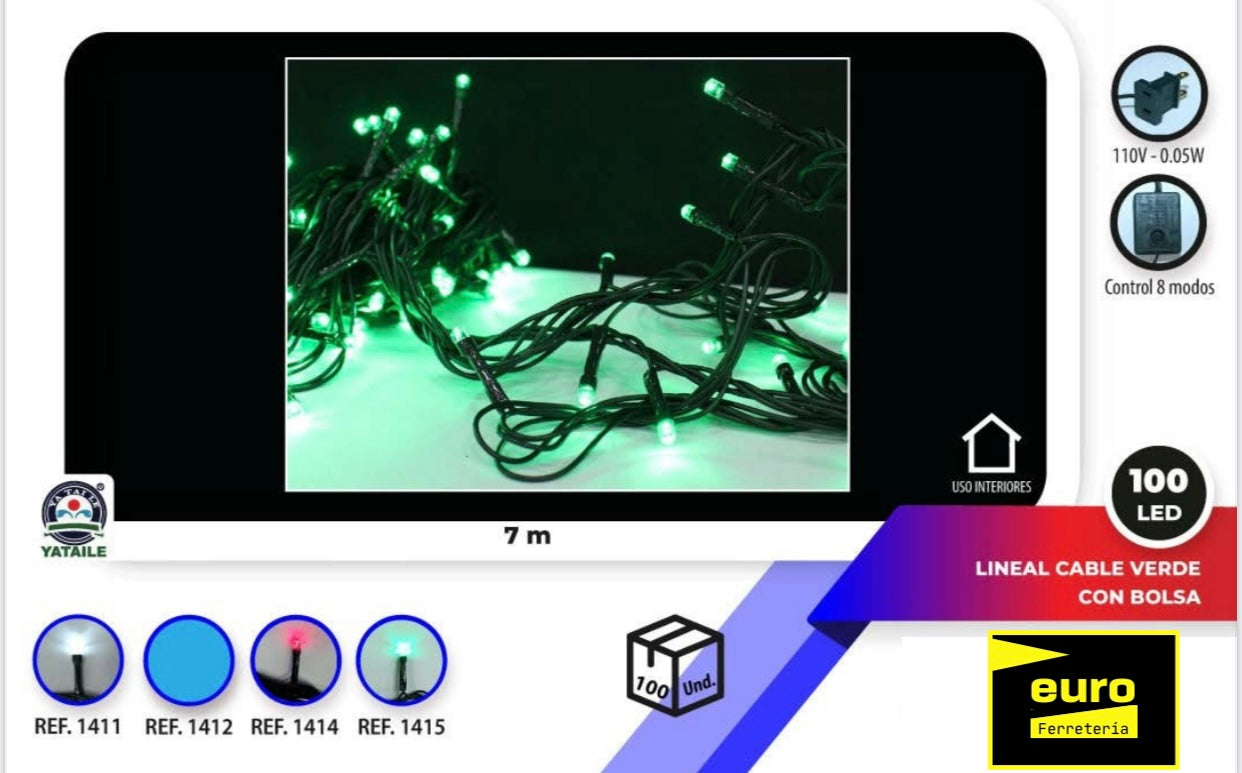 Luces navideñas lineales 7 m