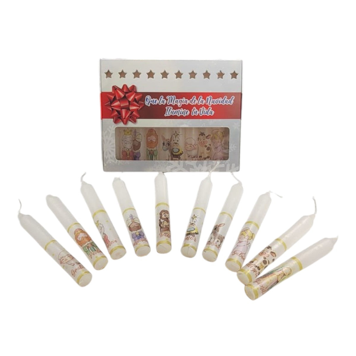 Vela Navideña Personalizada Deseos x 10 unidades