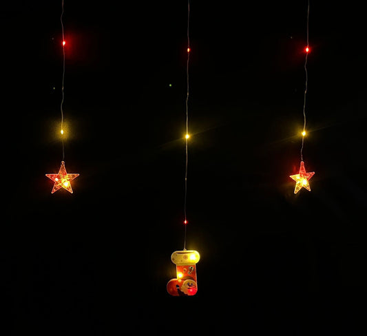 CORTINA DE ESTRELLAS Y BOTAS X 100 Luces 3 metros