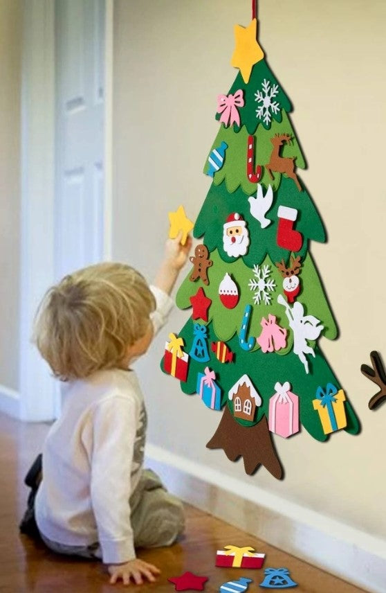 Arbol de Navidad en Fieltro Para Niños