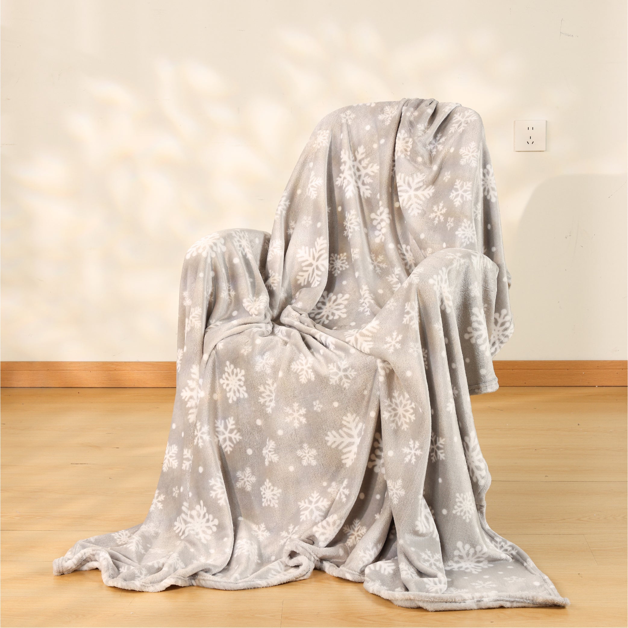 Cobija Christmas Gris 180cm x 200cm