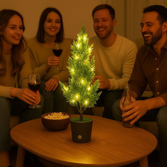 Arbol Decorativo LED de Mesa – Luz Cálida Estilo Aleatorio