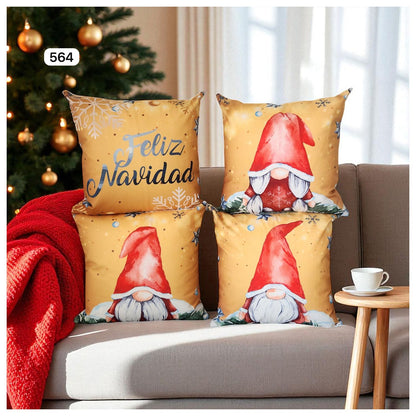 Cojines Navidad Set X 4 Incluye Relleno